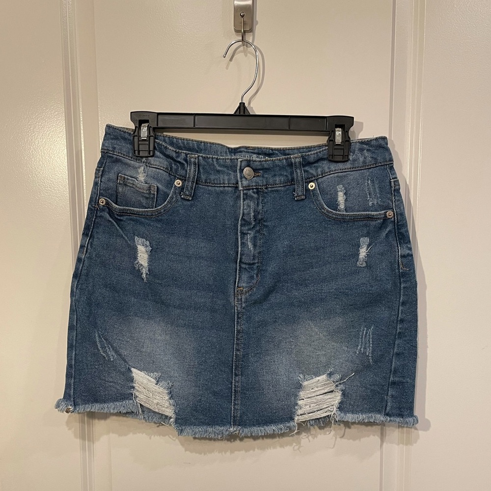 Wild Fable Distressed Denim Skirt NWOT